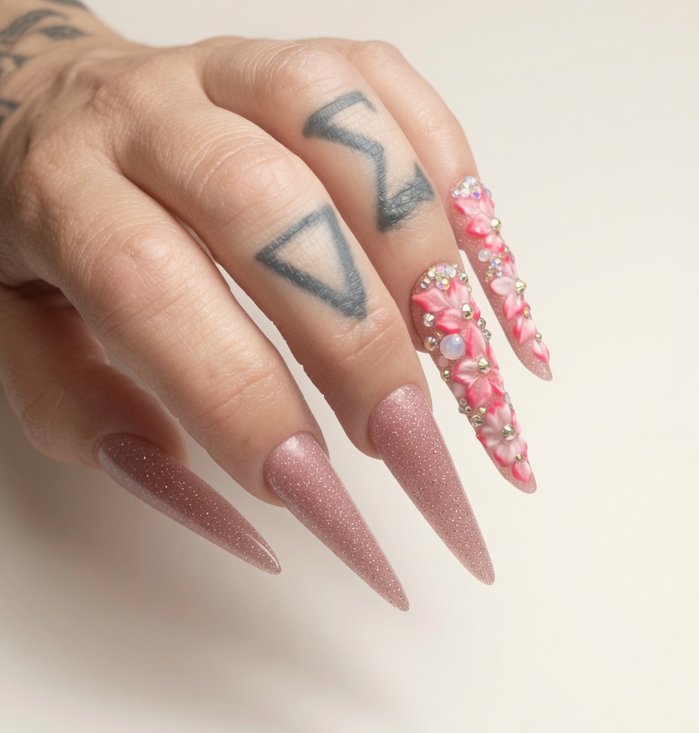 3D floral couture